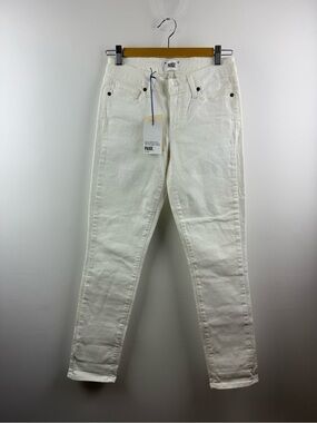 PAIGE Kylie Crop Slim Jeans Optic White NWT 25 Stretch Denim